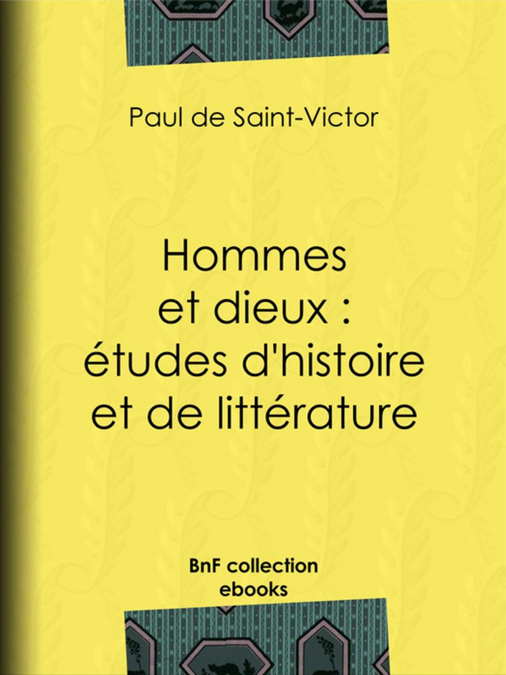 Big bigCover of Hommes et dieux : études d'histoire et de littérature