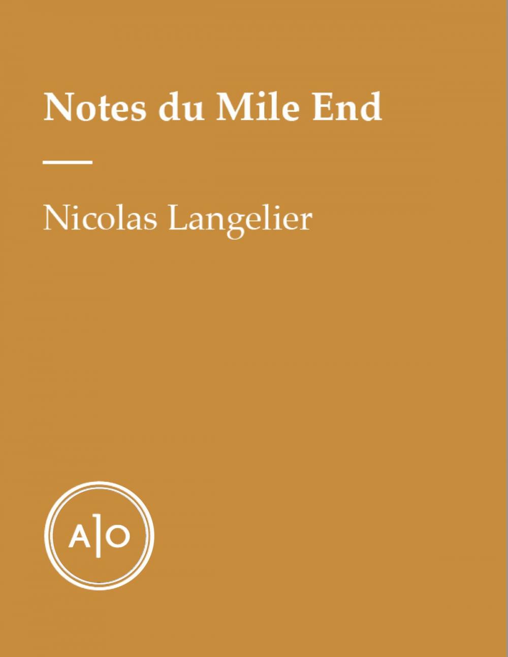 Big bigCover of Notes du Mile End