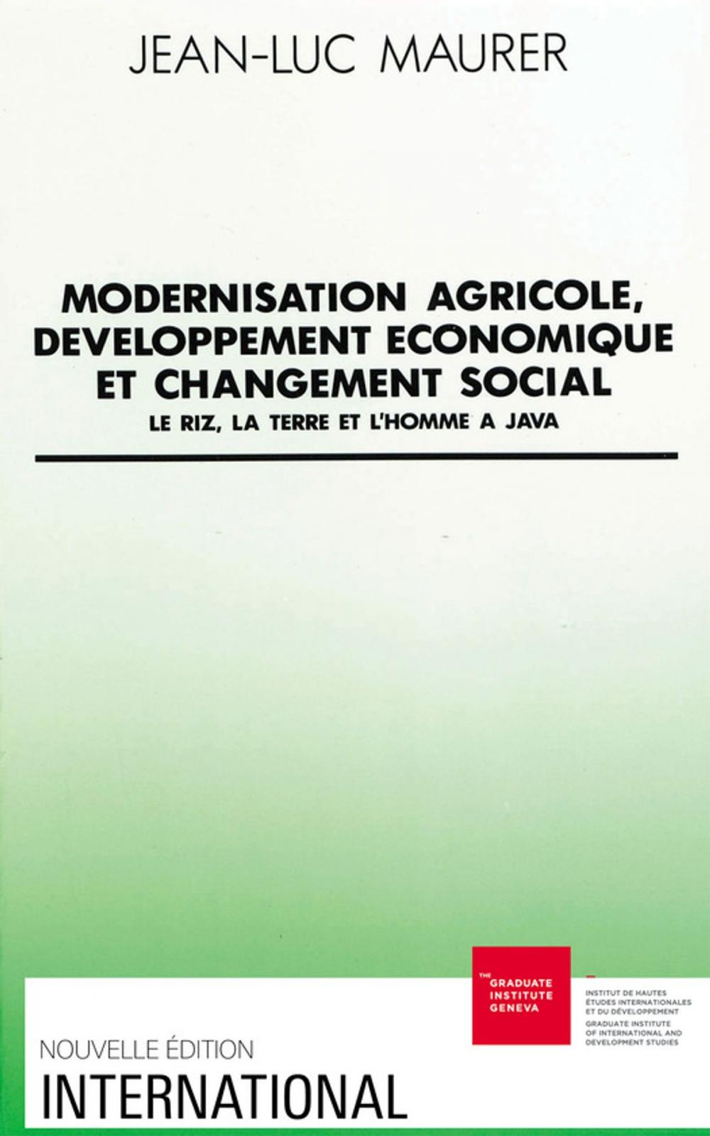 Big bigCover of Modernisation agricole, développement économique et changement social