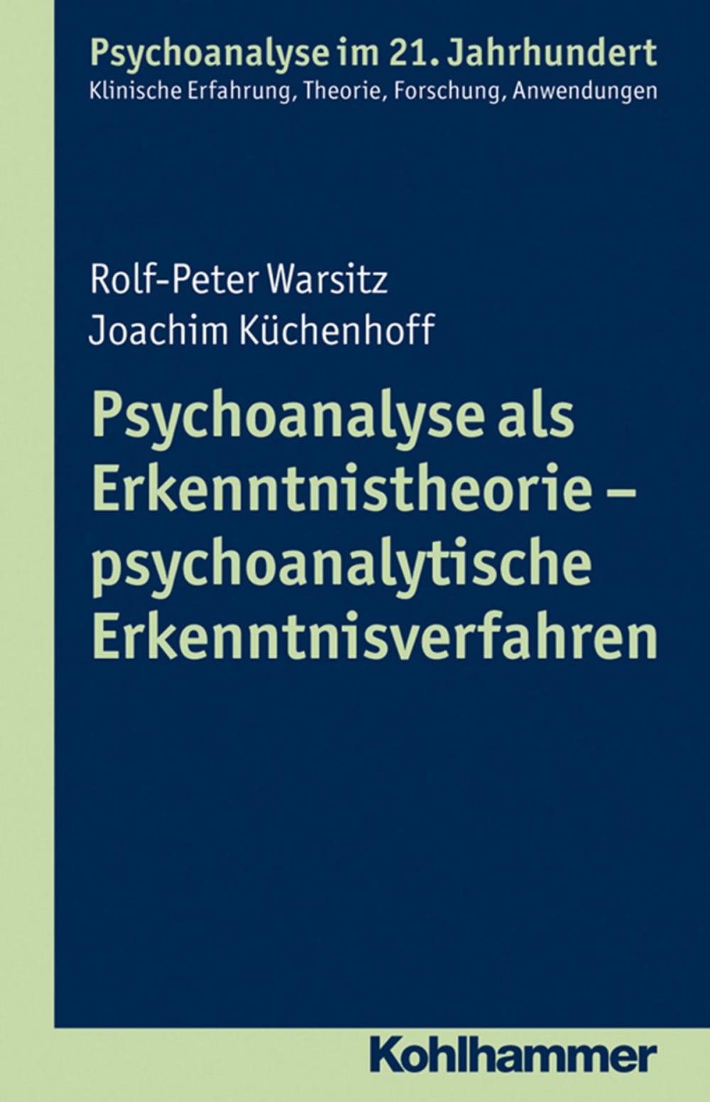 Big bigCover of Psychoanalyse als Erkenntnistheorie - psychoanalytische Erkenntnisverfahren