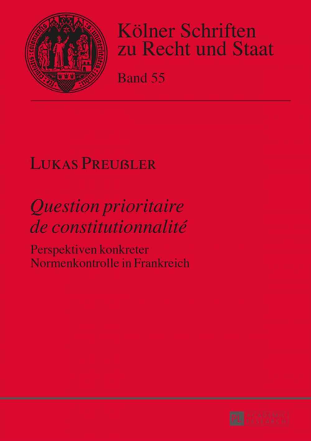 Big bigCover of «Question prioritaire de constitutionnalité»