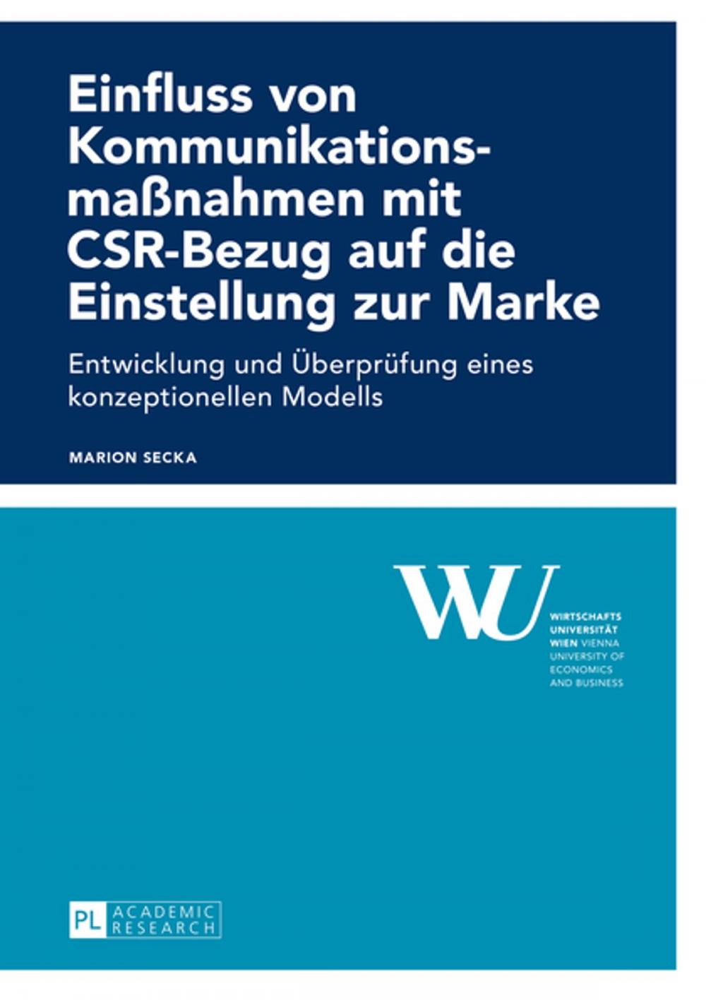 Big bigCover of Einfluss von Kommunikationsmaßnahmen mit CSR-Bezug auf die Einstellung zur Marke