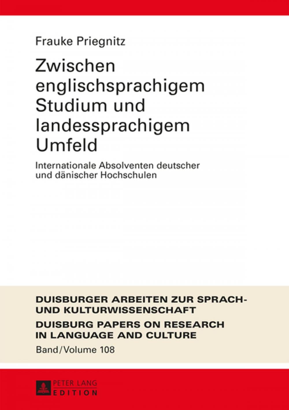 Big bigCover of Zwischen englischsprachigem Studium und landessprachigem Umfeld