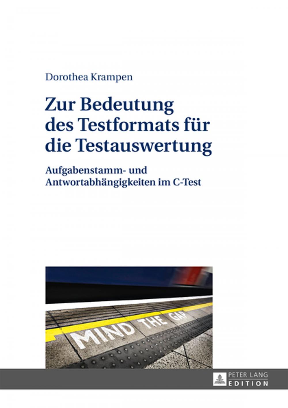 Big bigCover of Zur Bedeutung des Testformats fuer die Testauswertung