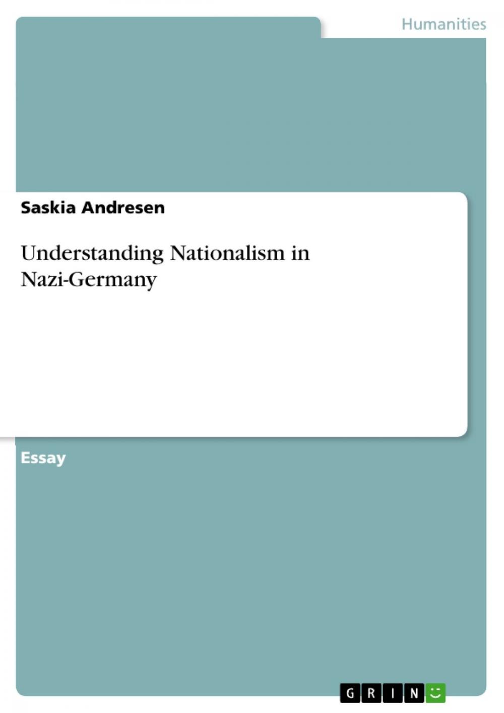 Big bigCover of Understanding Nationalism in Nazi-Germany