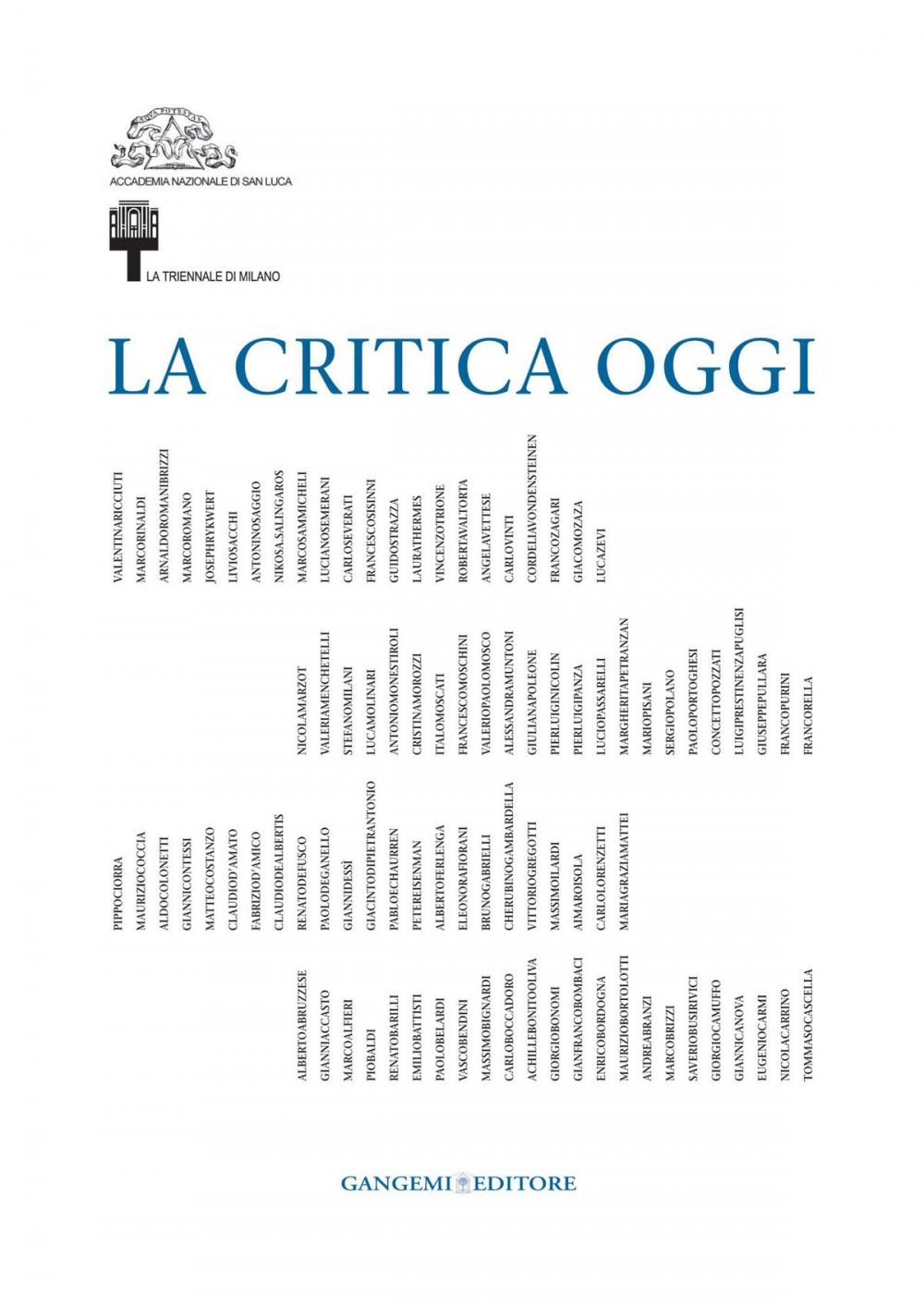 Big bigCover of La Critica oggi