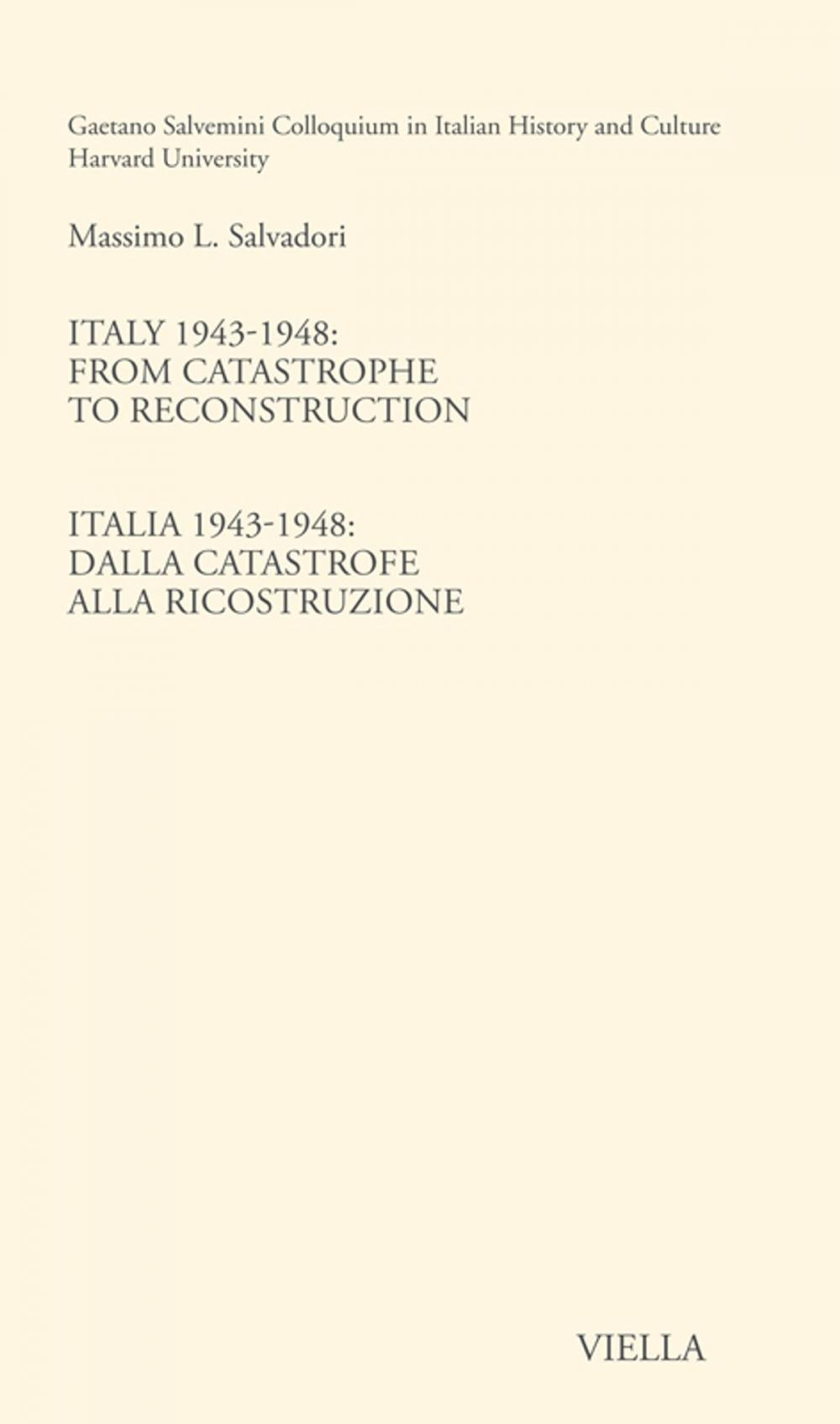 Big bigCover of Italy 1943-1948: From catastrophe to reconstruction