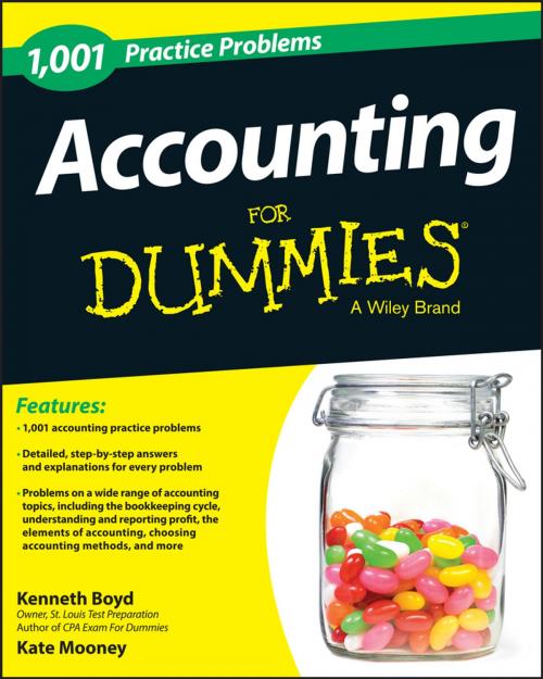 Cover of the book 1,001 Accounting Practice Problems For Dummies by Kate Mooney, Kenneth W. Boyd, Wiley