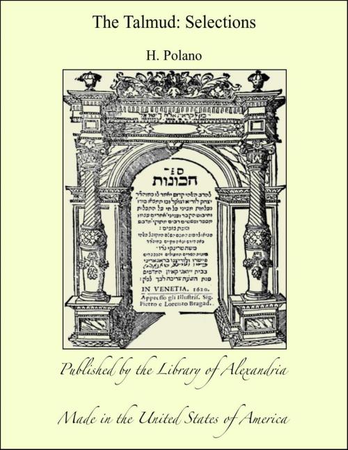 Cover of the book The Talmud: Selections by H. Polano, Library of Alexandria