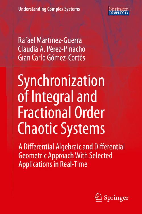 Cover of the book Synchronization of Integral and Fractional Order Chaotic Systems by Gian Carlo Gómez-Cortés, Rafael Martínez-Guerra, Claudia A. Pérez-Pinacho, Springer International Publishing