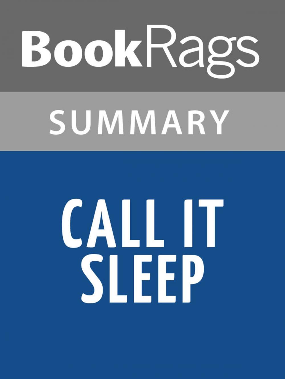 Big bigCover of Call It Sleep Summary & Study Guide