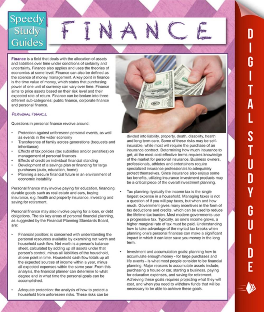 Big bigCover of Finance (Speedy Study Guides)