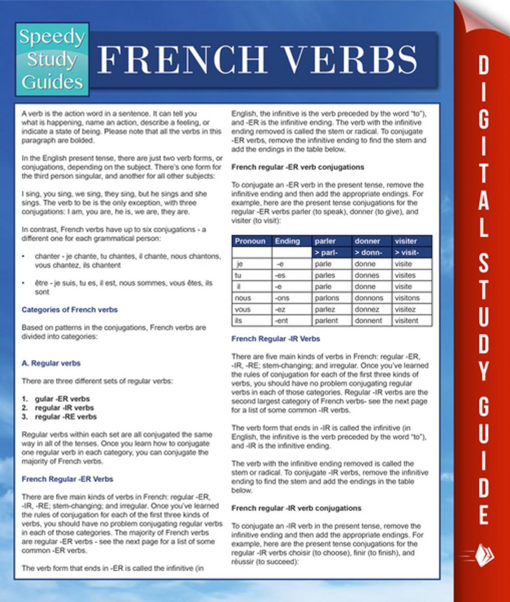 Big bigCover of French Verbs (Speedy Language Study Guides)