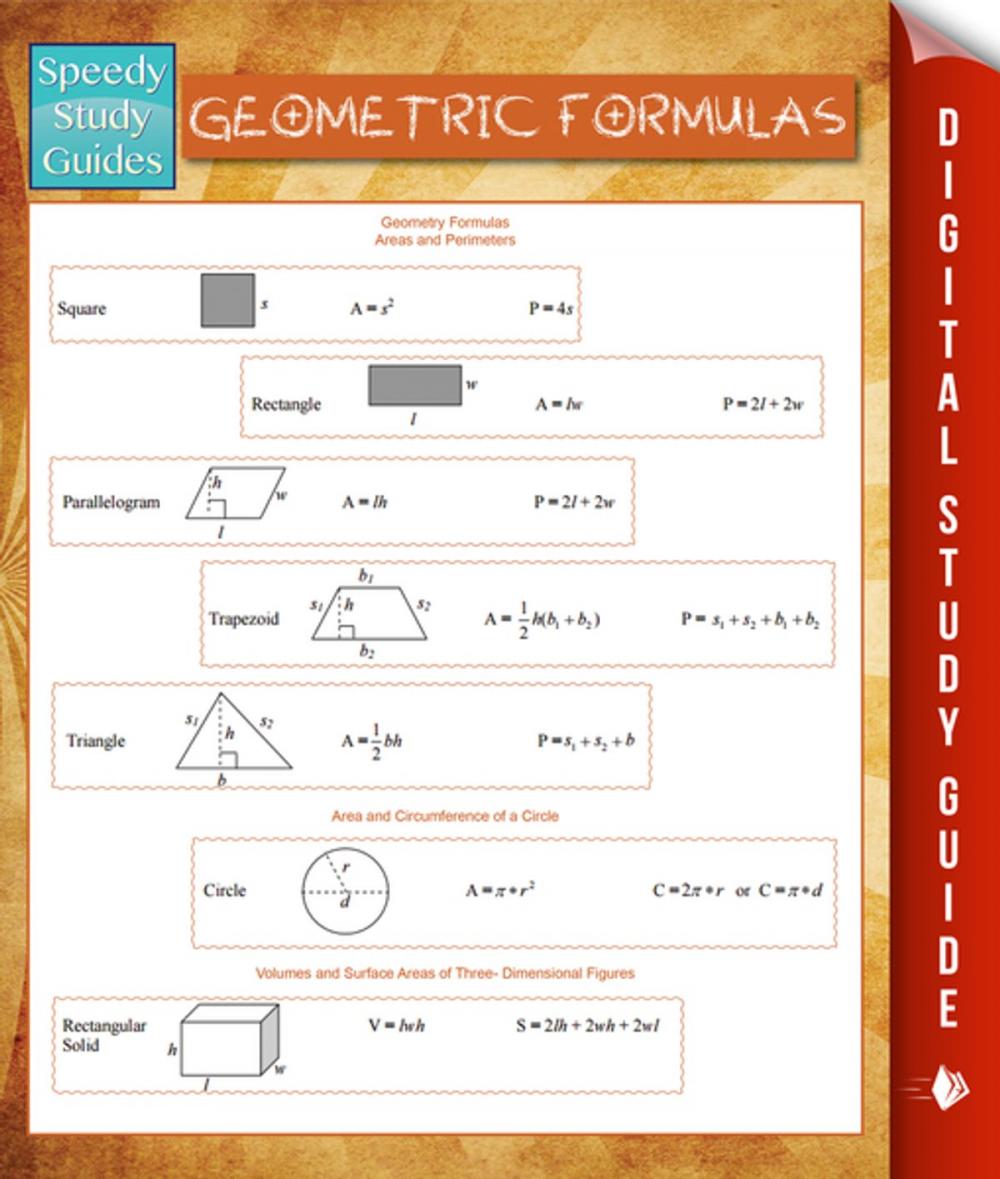 Big bigCover of Geometric Formulas (Speedy Study Guides)