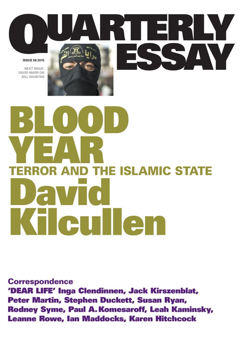 Big bigCover of Quarterly Essay 58 Blood Year