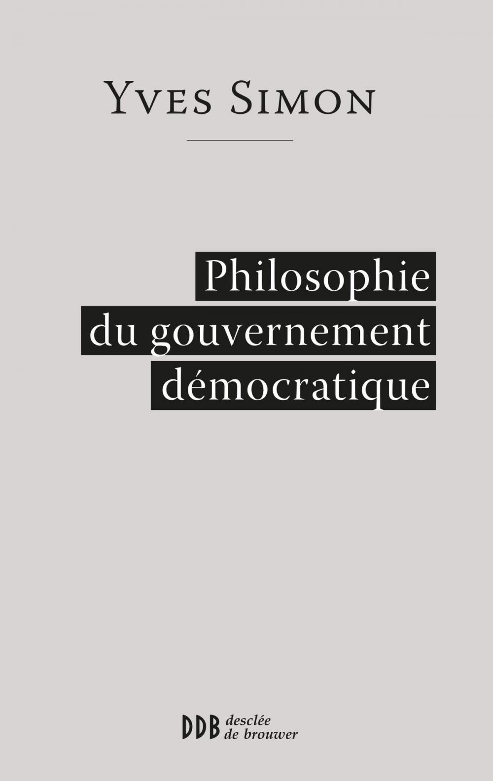 Big bigCover of Philosophie du gouvernement démocratique