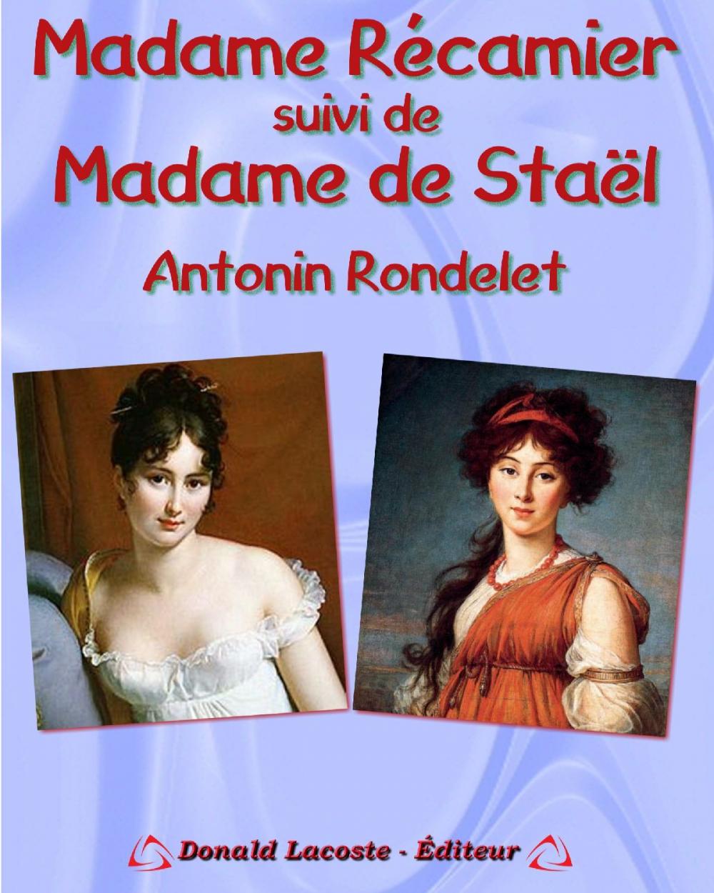 Big bigCover of Madame Récamier suivi d'une étude sur Madame de Staël