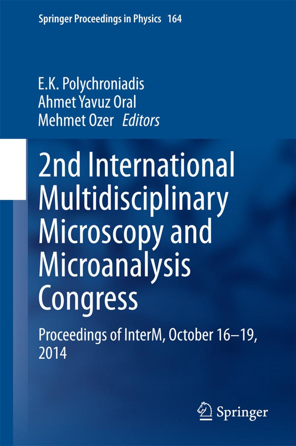 Big bigCover of 2nd International Multidisciplinary Microscopy and Microanalysis Congress