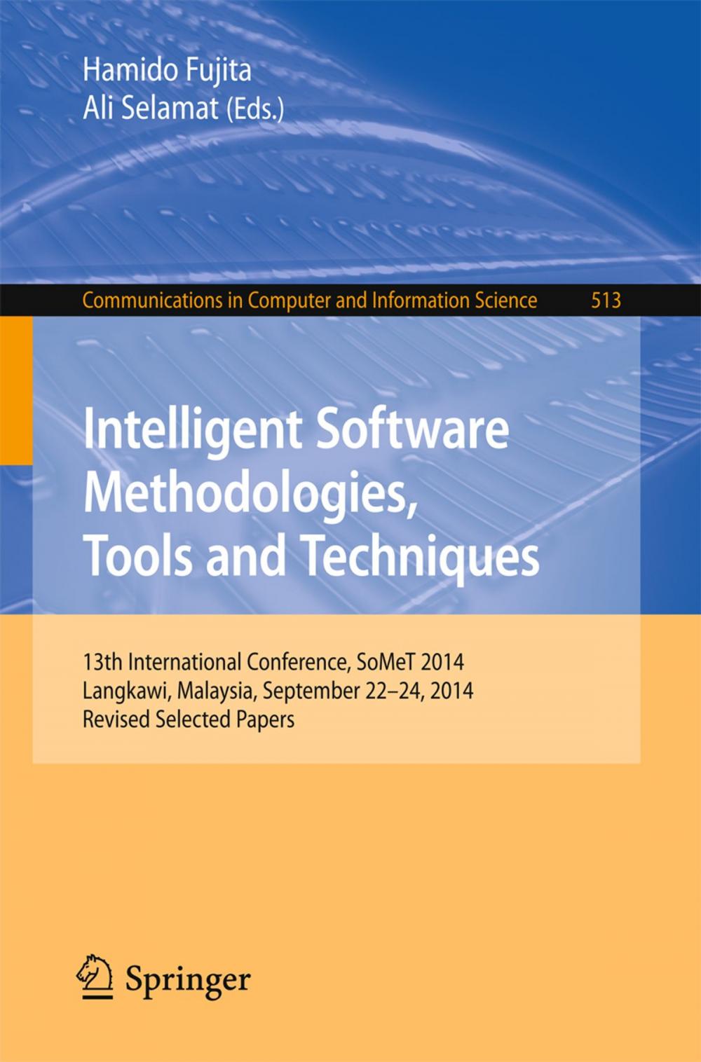 Big bigCover of Intelligent Software Methodologies, Tools and Techniques