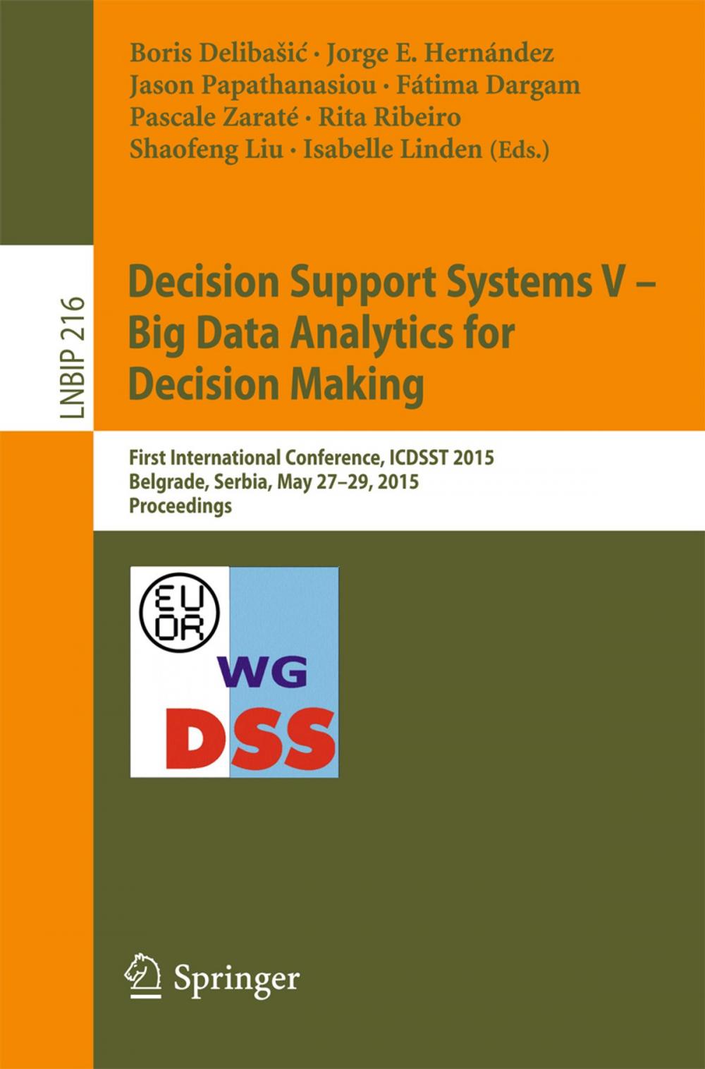 Big bigCover of Decision Support Systems V – Big Data Analytics for Decision Making