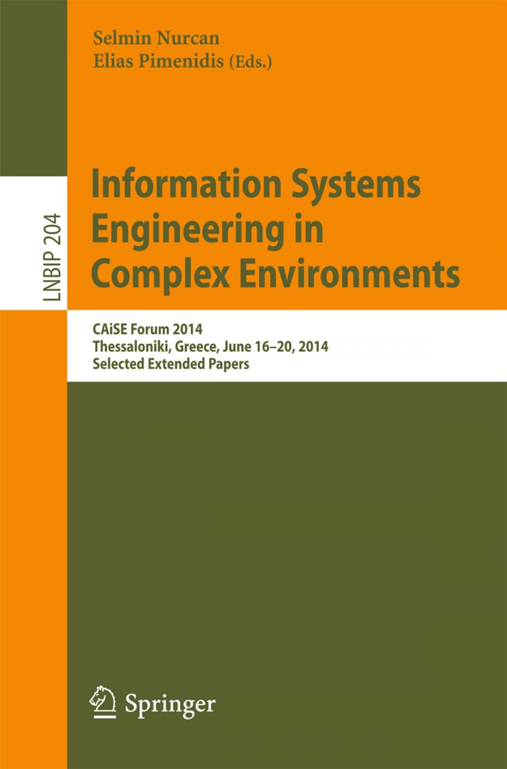 Big bigCover of Information Systems Engineering in Complex Environments