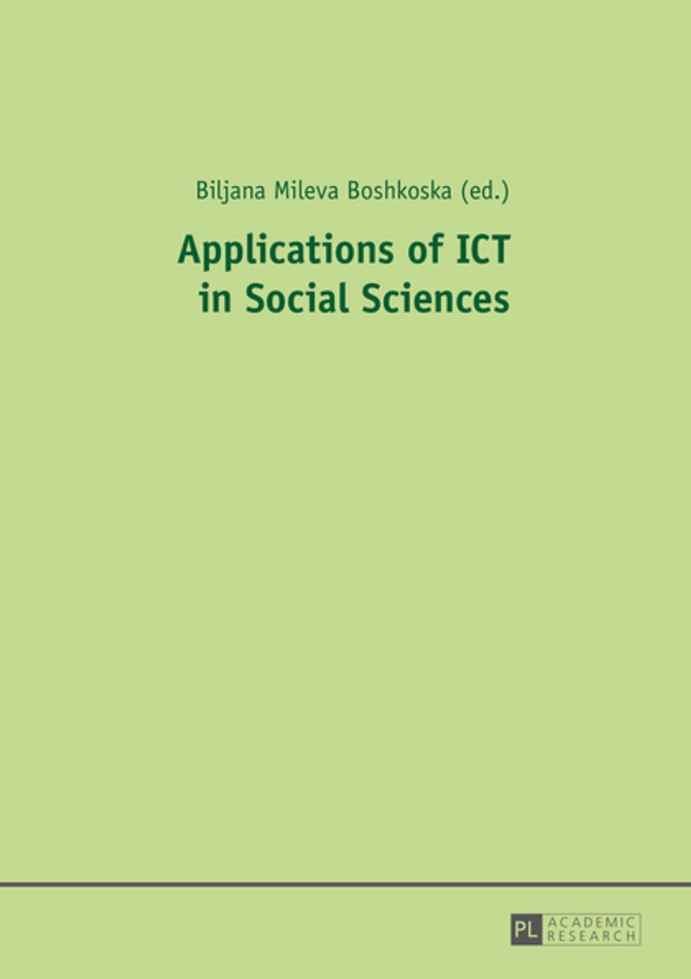 Big bigCover of Applications of ICT in Social Sciences