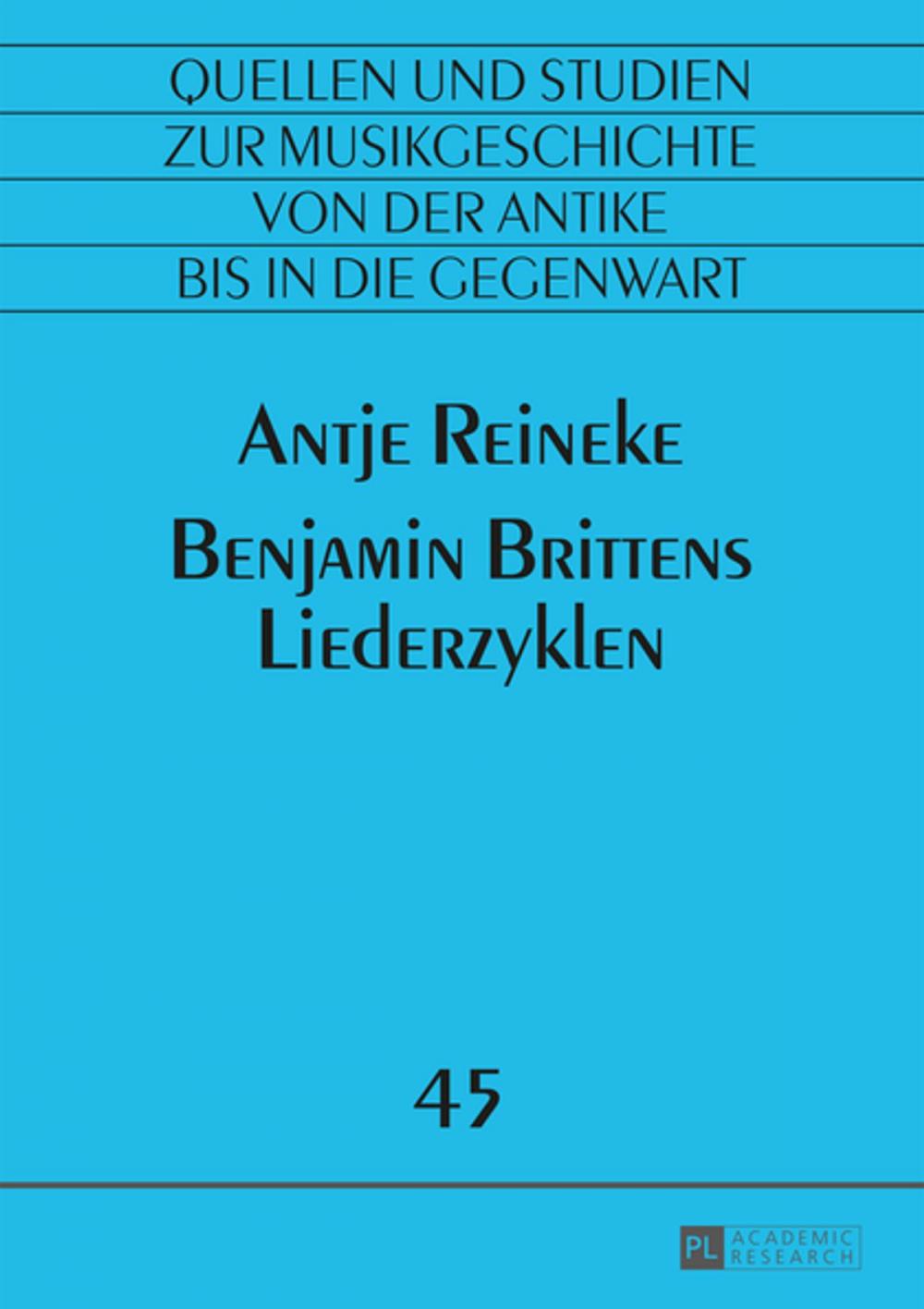 Big bigCover of Benjamin Brittens Liederzyklen