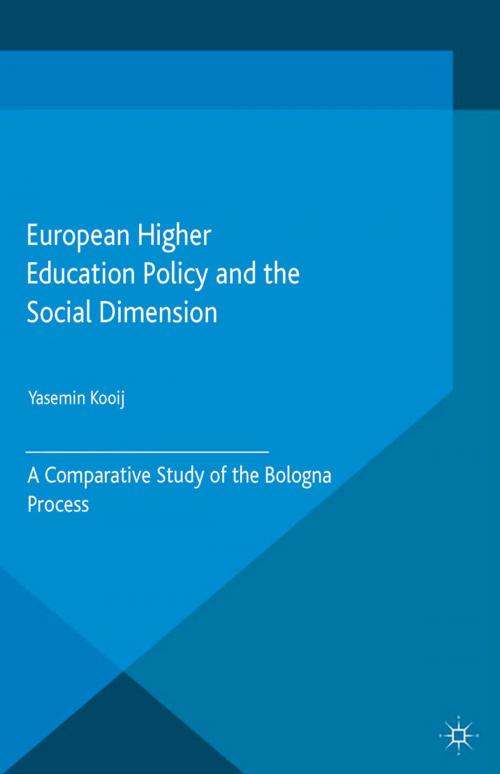 Cover of the book European Higher Education Policy and the Social Dimension by Y. Kooij, Palgrave Macmillan UK