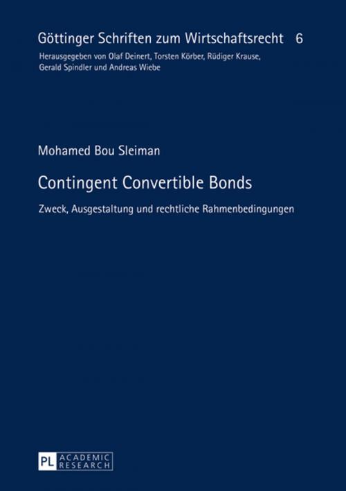 Cover of the book Contingent Convertible Bonds by Mohamed Bou Sleiman, Peter Lang