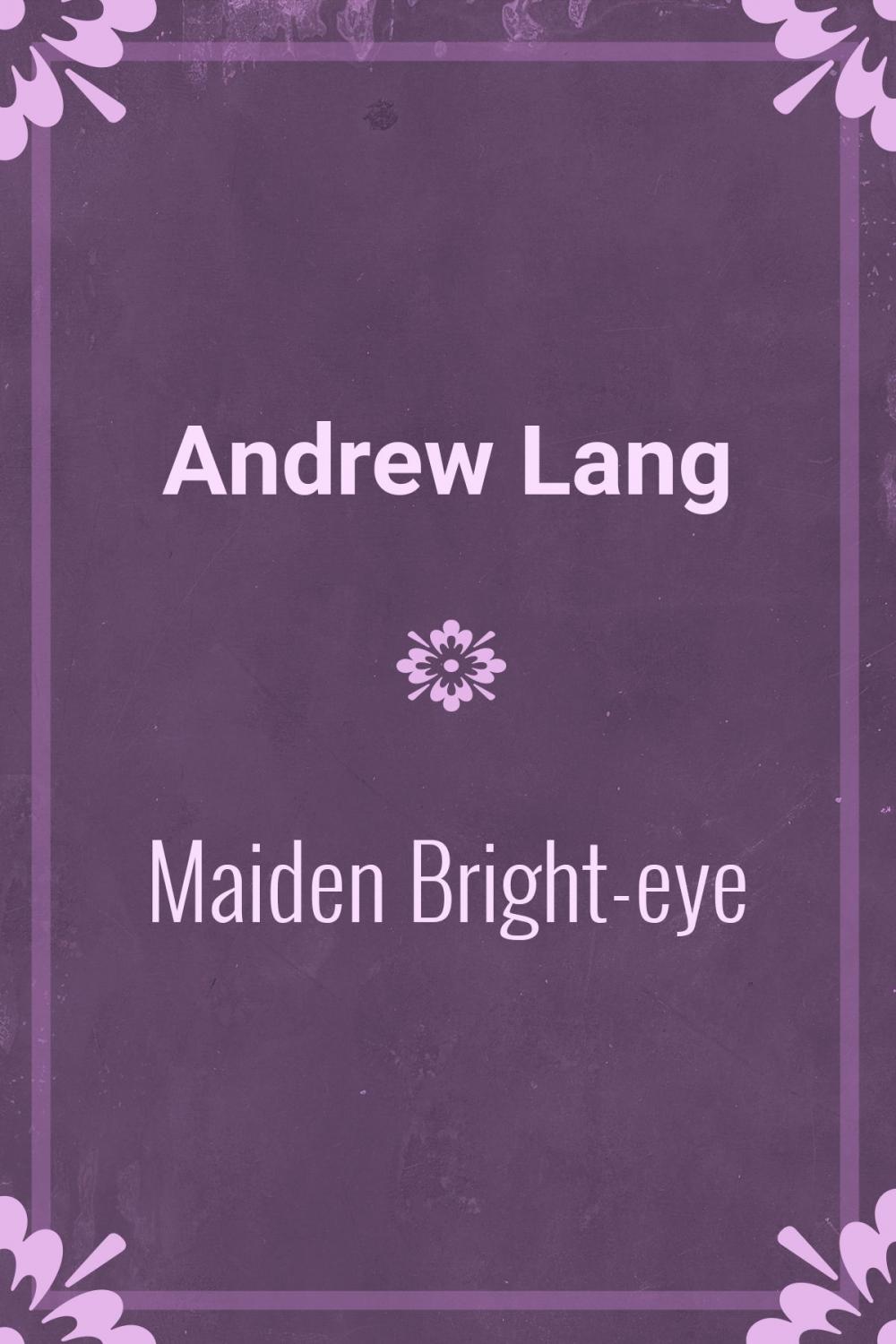 Big bigCover of Maiden Bright-eye