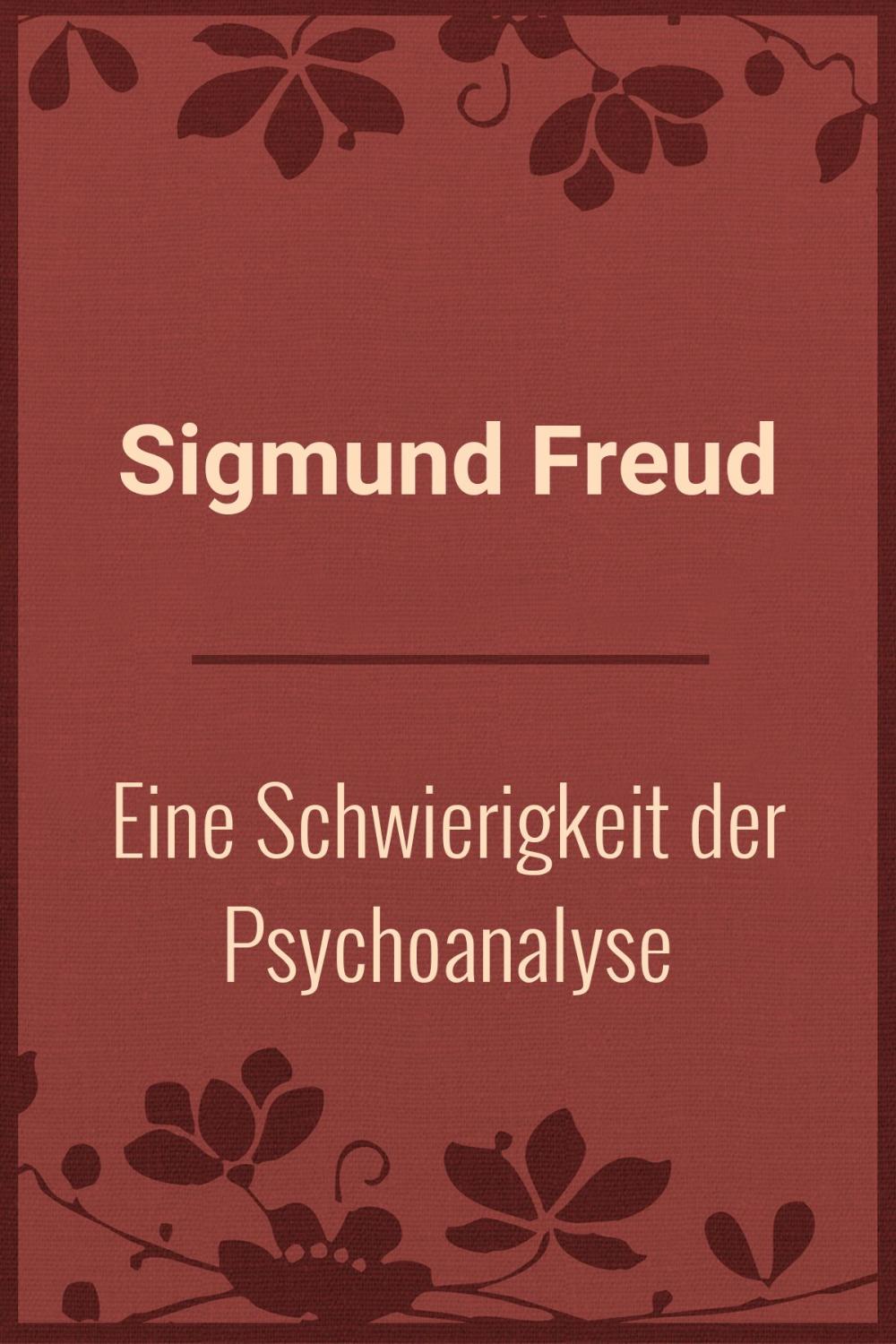 Big bigCover of Eine Schwierigkeit der Psychoanalyse