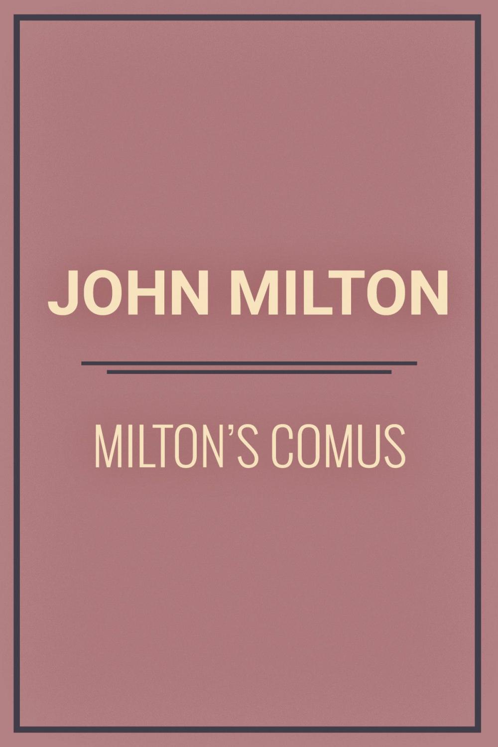 Big bigCover of Milton's Comus