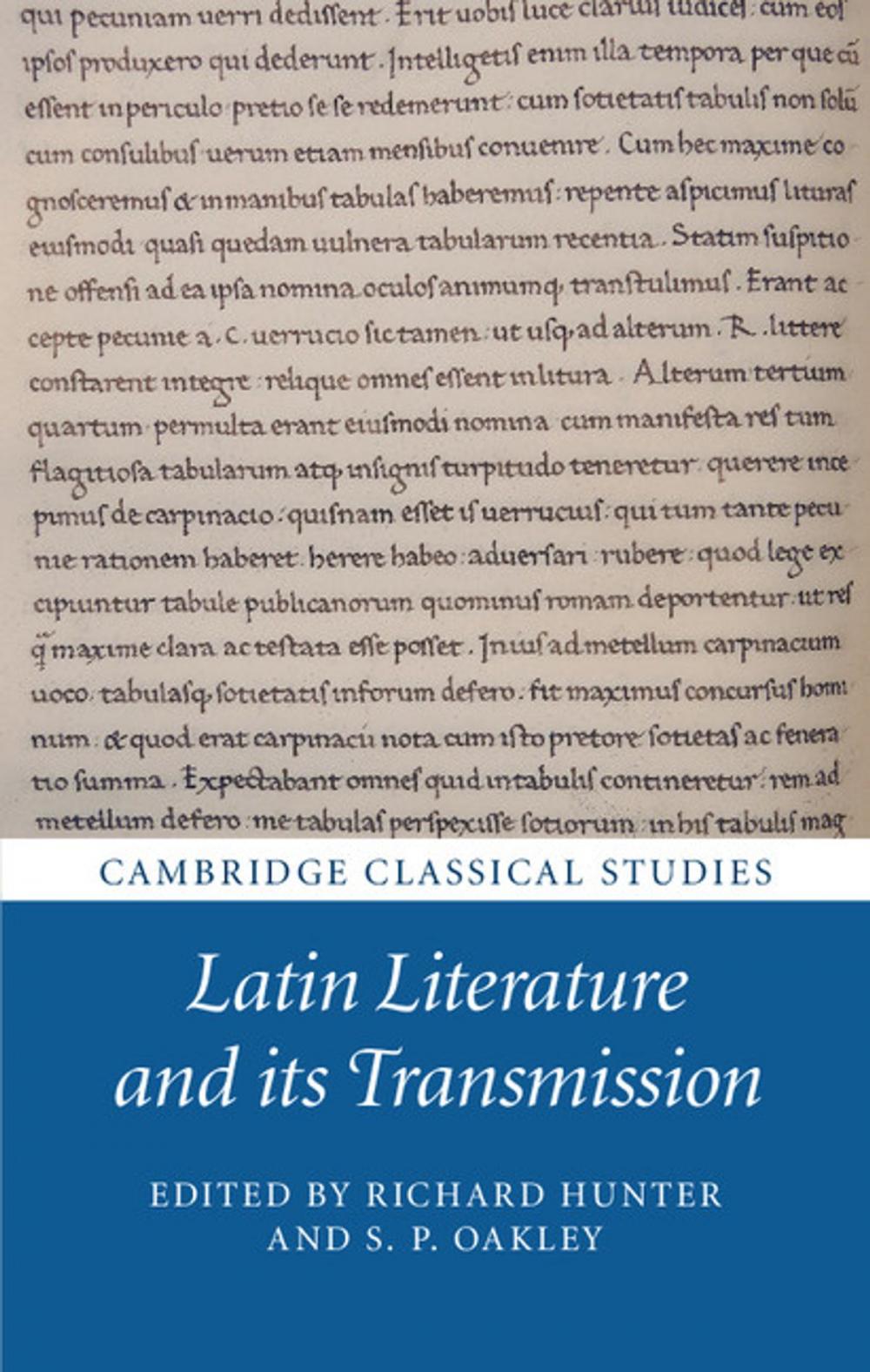 Big bigCover of Latin Literature and its Transmission