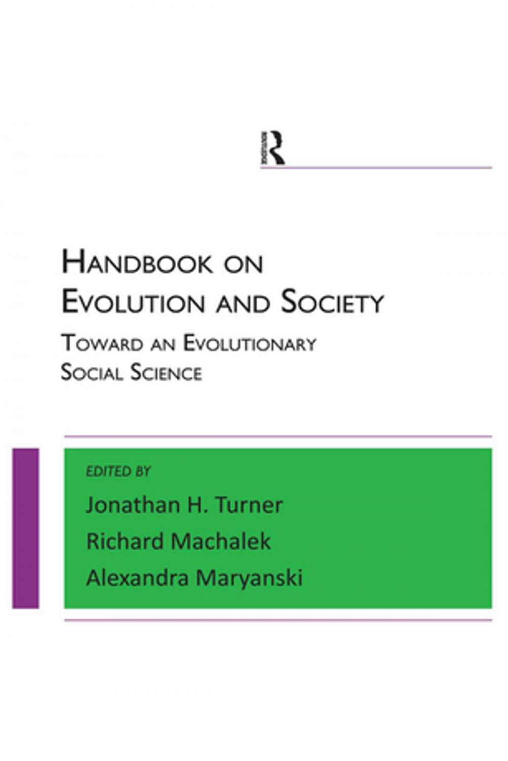 Big bigCover of Handbook on Evolution and Society