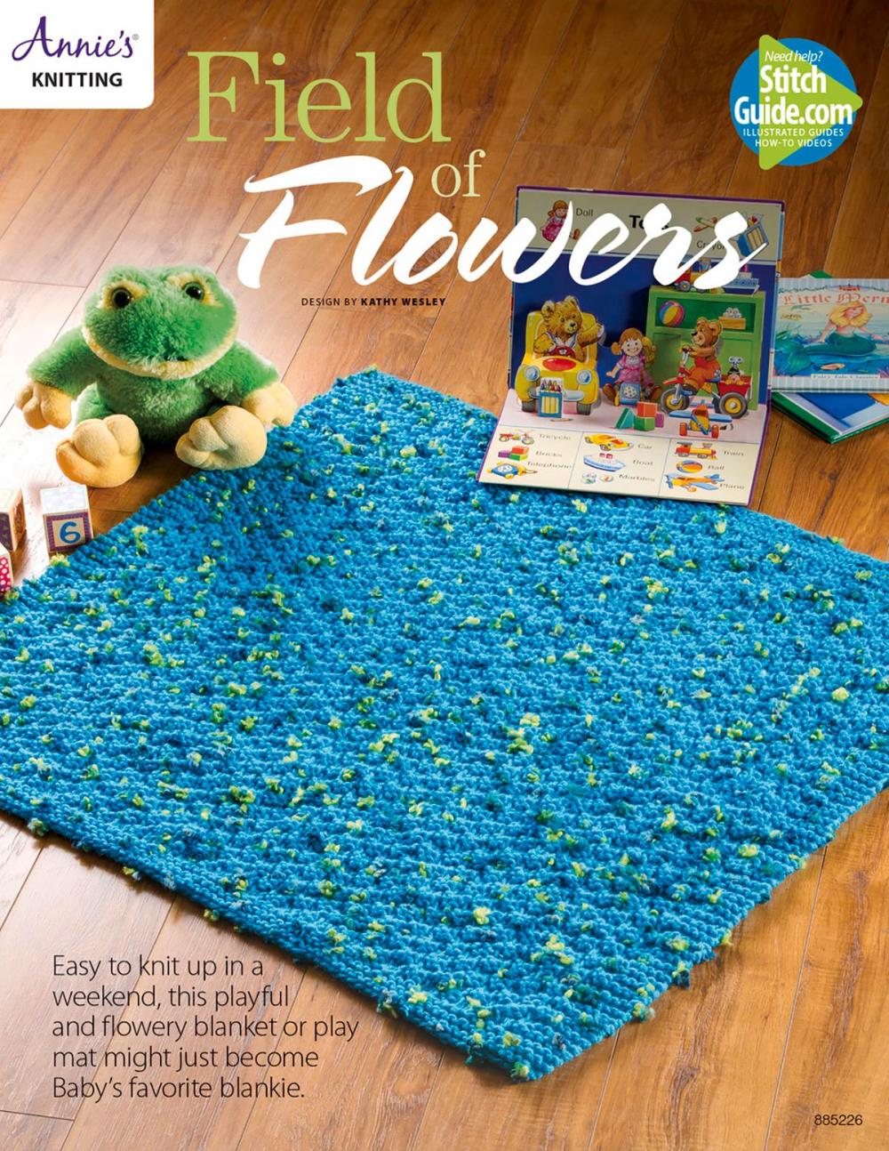 Big bigCover of Field of Flowers Baby Blanket Knit Pattern