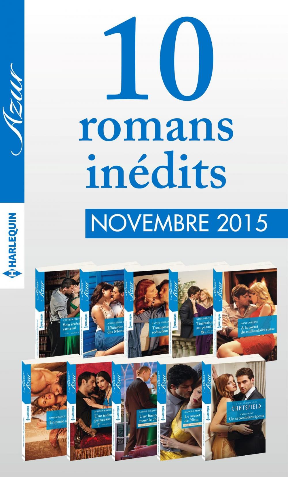 Big bigCover of 10 romans inédits Azur (n°3645 à 3654 - novembre 2015)