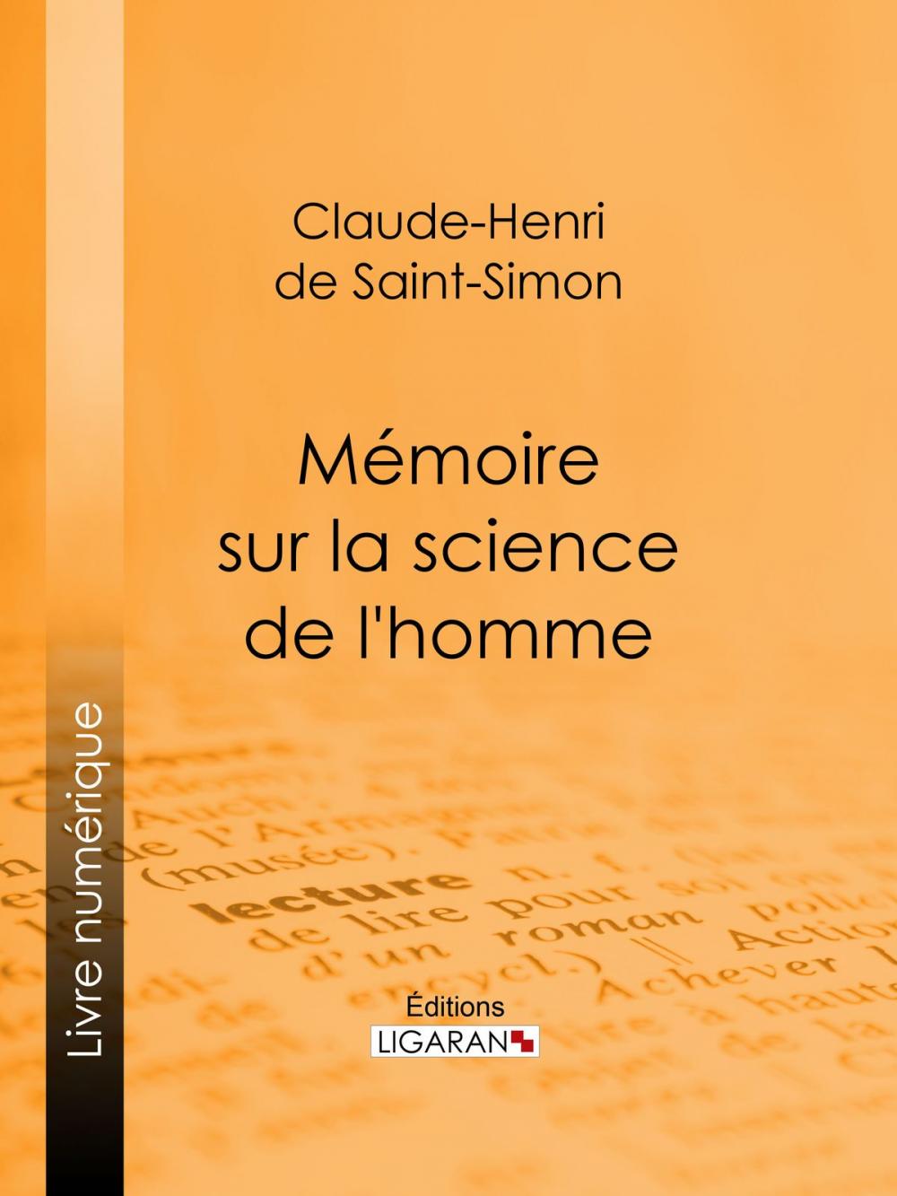 Big bigCover of Mémoire sur la science de l'homme