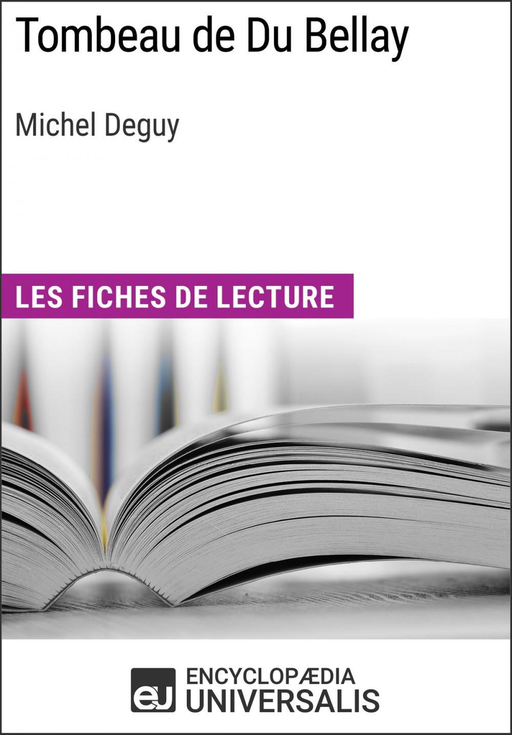 Big bigCover of Tombeau de Du Bellay de Michel Deguy