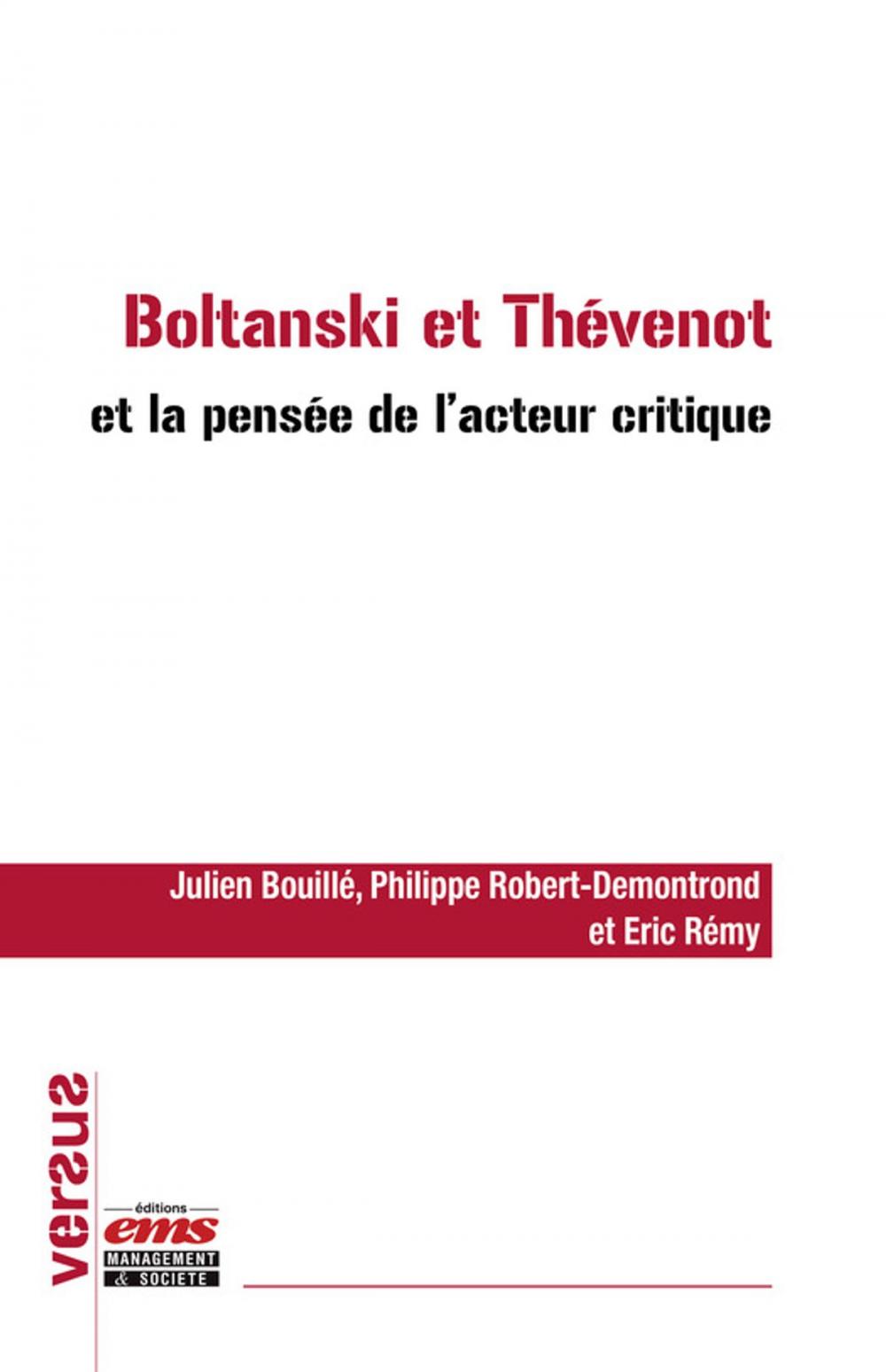 Big bigCover of Boltanski et Thévenot et la pensée de l'acteur critique