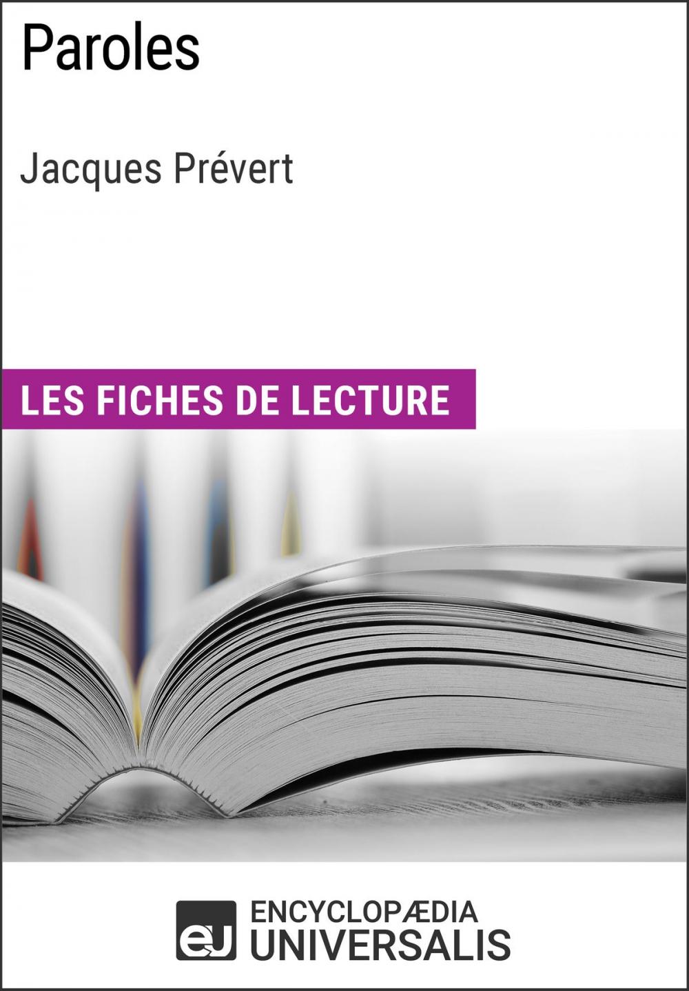 Big bigCover of Paroles de Jacques Prévert