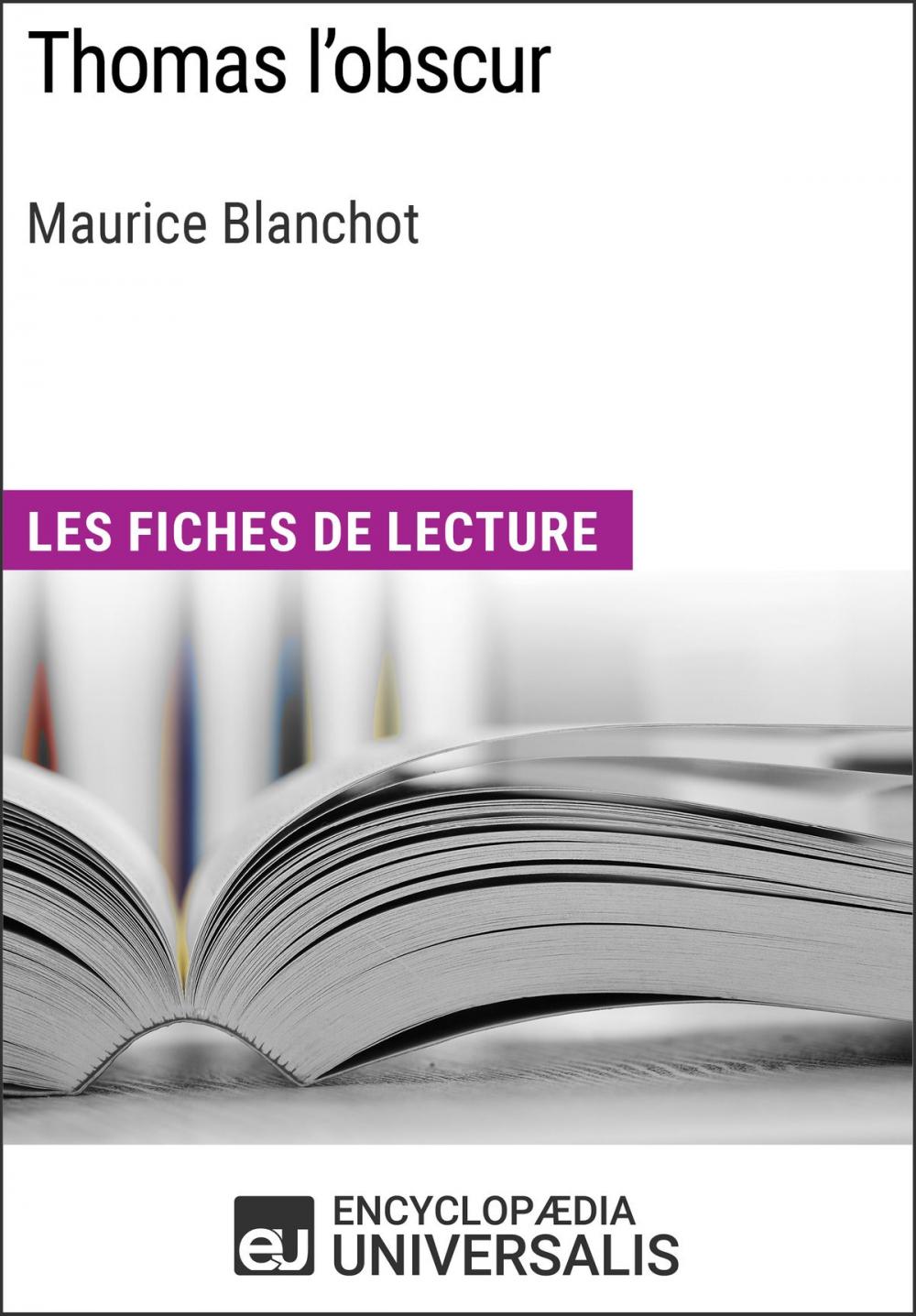 Big bigCover of Thomas l'obscur de Maurice Blanchot