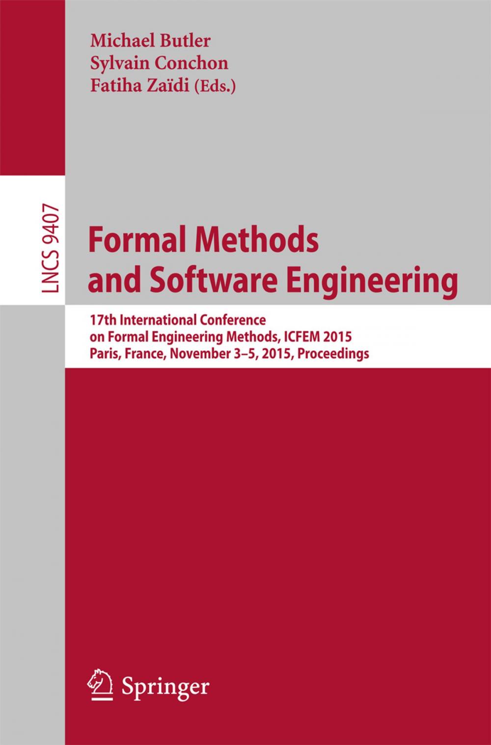 Big bigCover of Formal Methods and Software Engineering