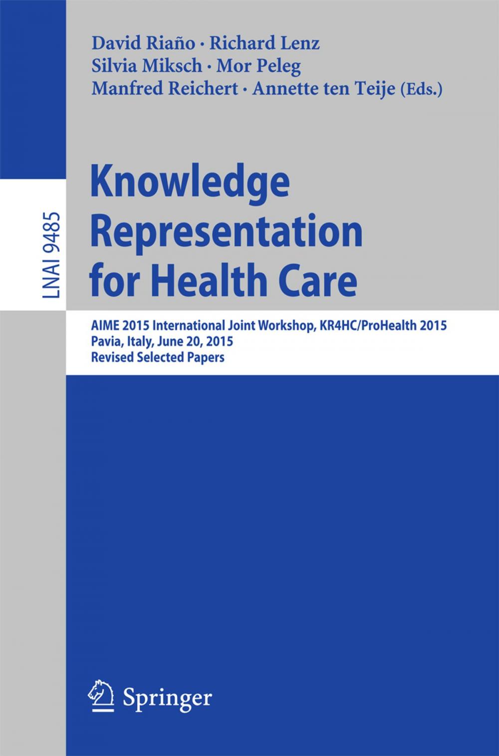 Big bigCover of Knowledge Representation for Health Care