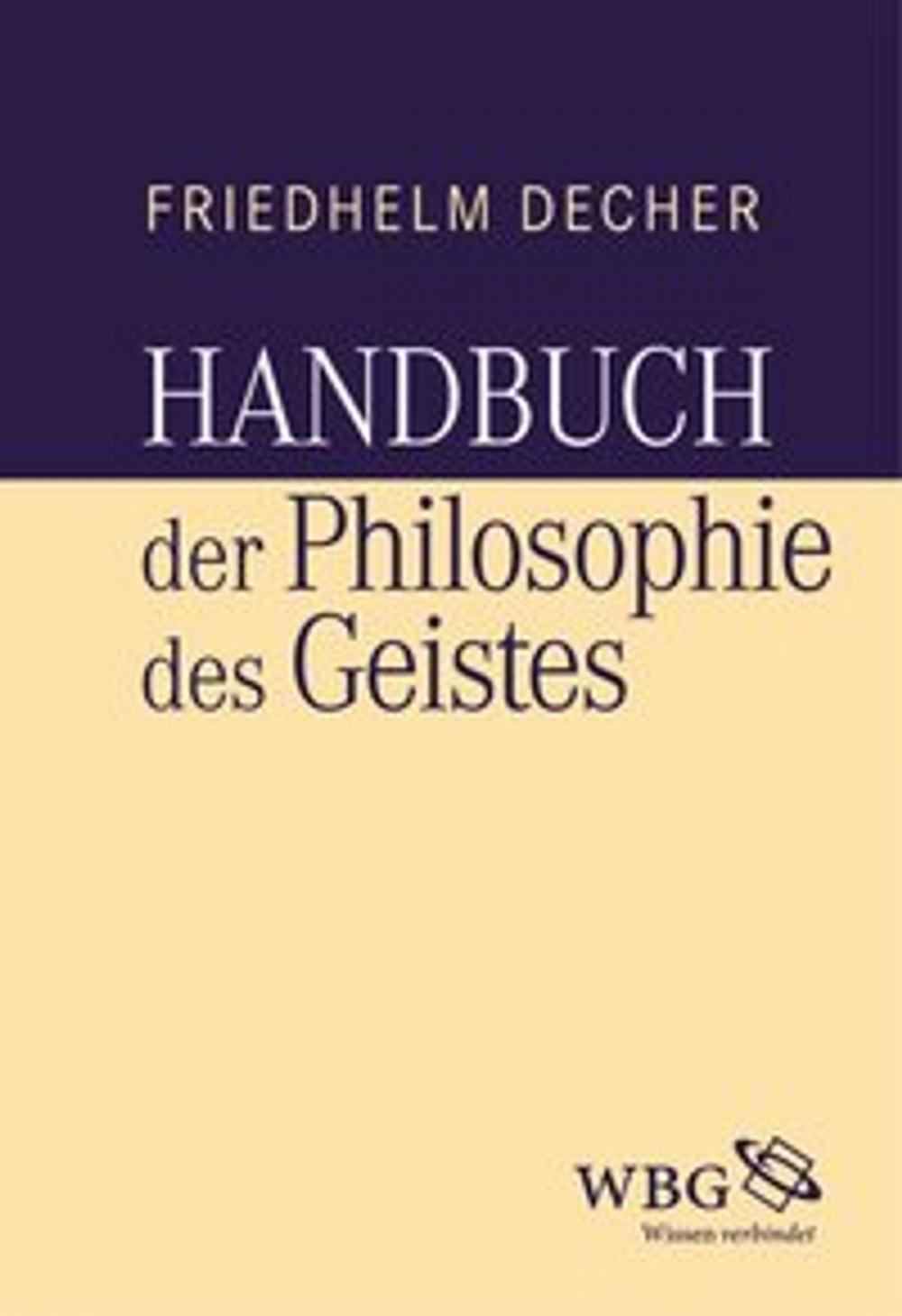 Big bigCover of Handbuch der Philosophie des Geistes