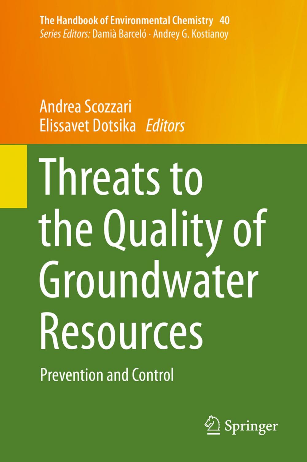 Big bigCover of Threats to the Quality of Groundwater Resources