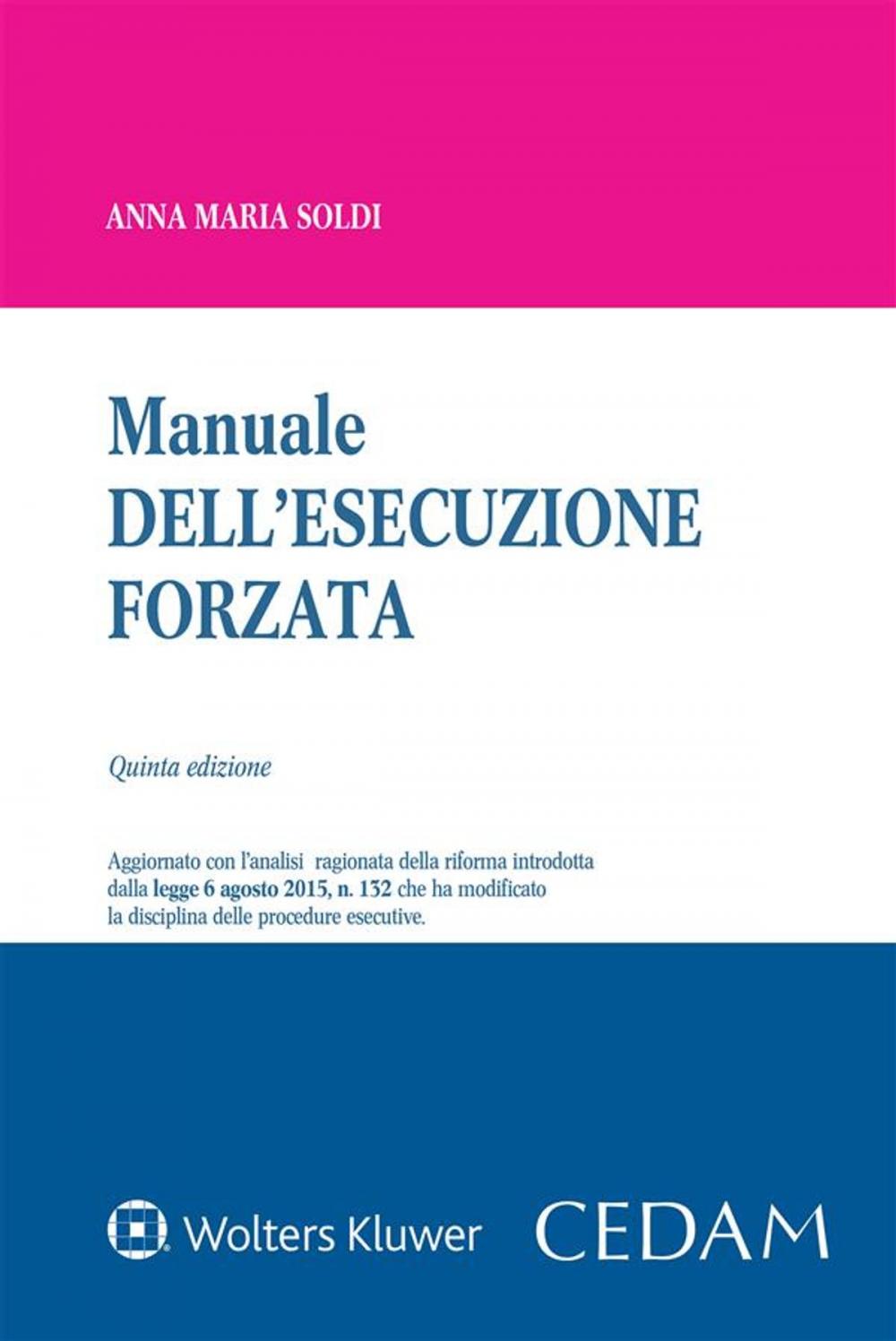 Big bigCover of Manuale dell’esecuzione forzata