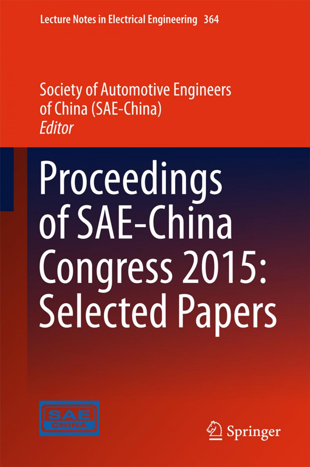 Big bigCover of Proceedings of SAE-China Congress 2015: Selected Papers