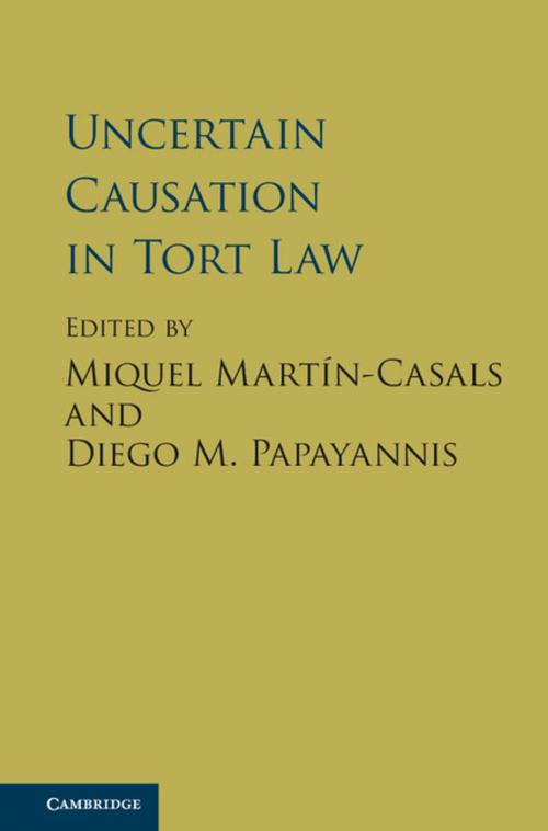 Cover of the book Uncertain Causation in Tort Law by , Cambridge University Press