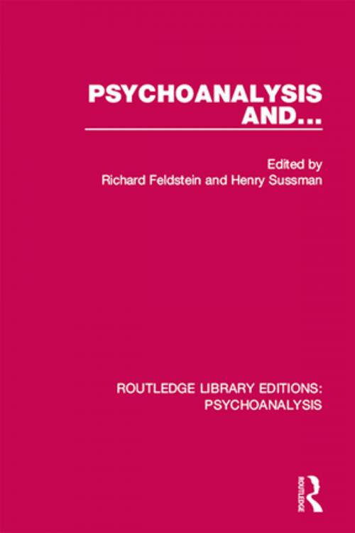 Cover of the book Psychoanalysis and ... by , Taylor and Francis