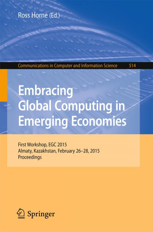 Cover of the book Embracing Global Computing in Emerging Economies by , Springer International Publishing